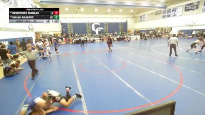 132 lbs Quarterfinal - Isaiah Ramirez, North Torrance vs Demetries Thomas, Long Beach