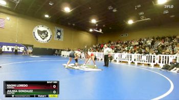 130 lbs Semifinal - Julissa Gonzalez, Shafter vs Naomi Loredo, Kerman