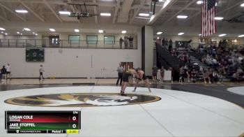 174 lbs Cons. Round 3 - Logan Cole, Missouri vs Jake Stoffel, Missouri