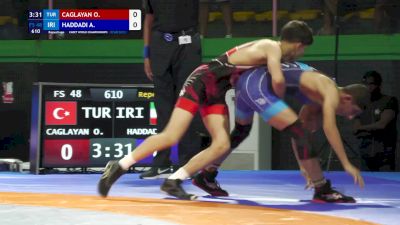 48 kg Repechage #2 - Ozgur Caglayan, Turkey vs Arshia Haddadi, Iran