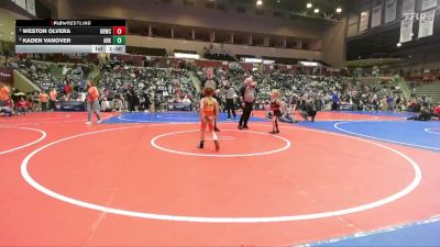 52 lbs Semifinal - Weston Olvera, Honey Badger Wrestling Club vs Kaden Vanover, Arkansas