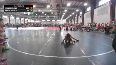 76 lbs Cross Bracket (8 Team) - Vincent Foster, Mat Assassins White vs Marco Franco, Parabellum MS