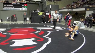 128 lbs Consi Of 16 #2 - Leo Mendoza, Santa Maria vs Emiliano Lopez, Bullard