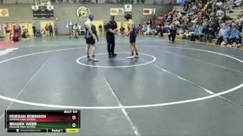 189 lbs Cons. Round 2 - MORGAN ROBINSON, Chugiak High School vs BRADEN WEBB, Chugiak High School