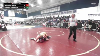 130 lbs Quarterfinal - Madison Black, Newbury Park vs Chanel Corredor, Aliso Niguel