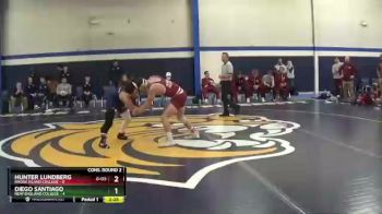 133 lbs Semis & Wb (16 Team) - Hunter Lundberg, Rhode Island College vs Diego Santiago, New England College