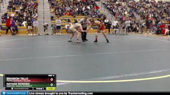 149 lbs Cons. Round 1 - Nathan Rowden, Nebraska Weslyn University vs Brandon Tello, Triton Community College