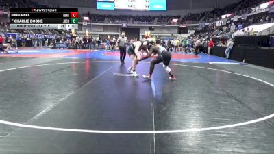 5A 215 lbs Quarterfinal - Charlie Boone, John Carroll Catholic HS vs Jon Creel, Elberta HS