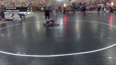 85 lbs Quarterfinal - Syler Sayne, Halls Wrestling vs Carroll Tallent, Minion Training Center