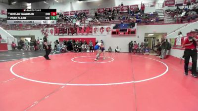 HS 155 lbs Cons. Round 3 - Brylee Waldman, CHANDLER vs Zoee Clark, NOBLE