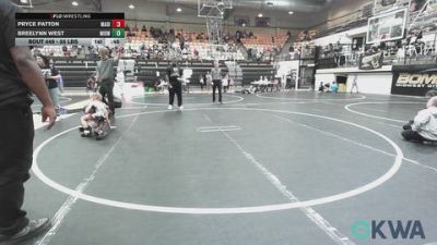 55 lbs 3rd Place - Pryce Patton, Madill Takedown vs Breelynn West, Midwest City Bombers Youth Wrestling Club