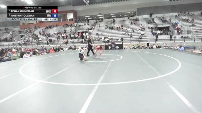 100 lbs 1st Place Match - Regan Kinneman, Grindhouse Wrestling Club - East vs Rhilynn Tolzman, Summit Wrestling Academy