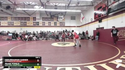 197 lbs Quarterfinal - Abdurrahman Garner, Sacramento City College vs Frank Pomilia, Santa Rosa Junior College