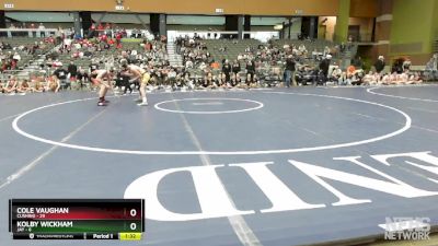 120 lbs Quarterfinals (8 Team) - Cole Vaughan, CUSHING vs Kolby Wickham, JAY