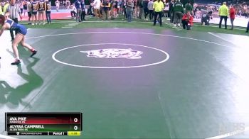 Girls-100 lbs Quarterfinal - Alyssa Campbell, Allen Park HS vs Ava Pike, Manistee HS