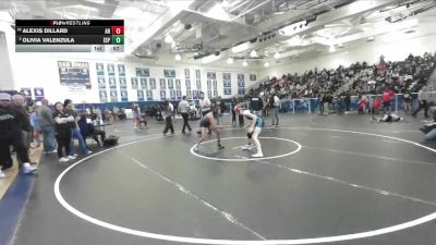 105 lbs Cons. Round 4 - Alexis Dillard, Aliso Niguel vs Olivia Valenzula, Esperanza