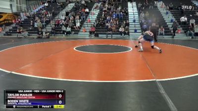 USA Juinor men-2 lbs Round 2 - Taylor Mahler, Premier Wrestling Center vs Boden White, Immortal Athletics WC