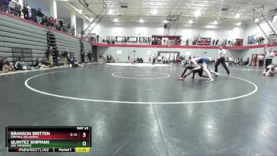184 lbs Champ. Round 2 - Branson Britten, Central Oklahoma vs Quintez Shipman, UNC Pembroke