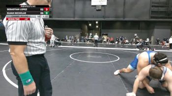 285 lbs Champ. Round 2 - Sebastian Lopez, Pratt Community College vs Elijah Nicholas, Central Baptist (Ark.)