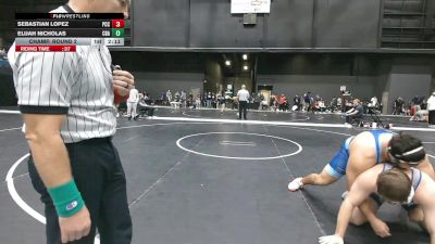 285 lbs Champ. Round 2 - Sebastian Lopez, Pratt Community College vs Elijah Nicholas, Central Baptist (Ark.)