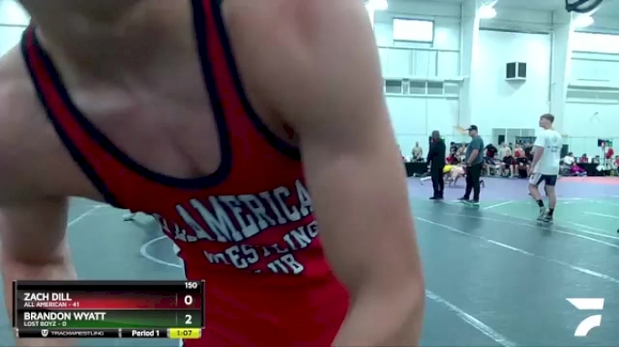 150 lbs Round 6 (8 Team) - Zach Dill, All American vs Brandon Wyatt ...