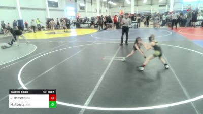 54 lbs Quarterfinal - Reid Dement, New Mexico vs Magdalena Abeyta, Desert Dogs WC