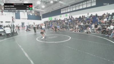 145 lbs Quarterfinal - Alison Chavez, Pounders Wrestling Club vs Bella Lyrse, Cypress High School