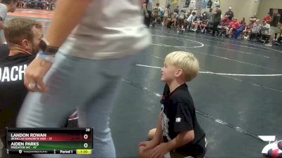 108 lbs Quarters & Wb (16 Team) - Aiden Parks, Predator WC vs Landon Rowan, Ironclad Koncrete Kids