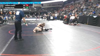 132 lbs Round Of 16 - Joseph Albert, Everett Alvarez (CC) vs Slater Hicks, Valencia/Valencia (SS)