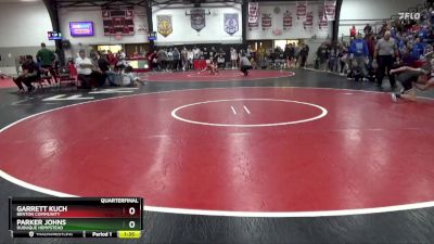 120 lbs Quarterfinal - Garrett Kuch, Benton Community vs Parker Johns, Dubuque Hempstead