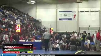 220 lbs Quarterfinals (8 Team) - Owen Woodward, Ravenna vs Cameron Schulte, Thayer Central