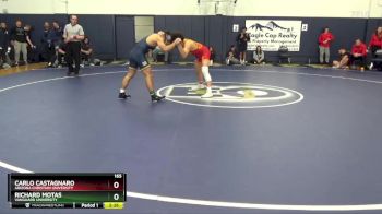 165 lbs Champ. Round 1 - Richard Motas, Vanguard University vs Carlo Castagnaro, Arizona Christian University