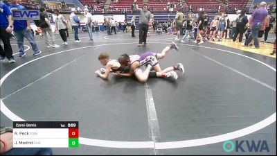 73 lbs Consolation - Ryker Peck, Standfast OKC vs Jessen Madrid, Chickasha Youth Wrestling