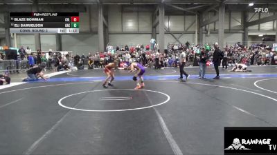 100 lbs Cons. Round 2 - Blaze Bowman, Columbus vs Eli Samuelson, Oakley