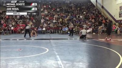 120lbs Semi-finals Michael Scheetz (Northampton) vs. Jake Reigel (Bethlehem Cath)