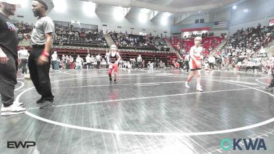 90 lbs Quarterfinal - Collin Yocham, Coweta Tiger Wrestling vs Tucker Piersol, Claremore Wrestling Club