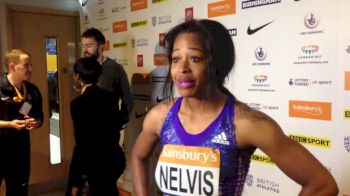 Sharika Nelvis wins 60m hurdles with world-leading time