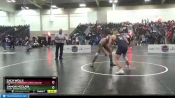 165 lbs Round 3 (6 Team) - Zach Wells, Rochester Community & Tech. College vs Damon McClain, Joliet Junior College