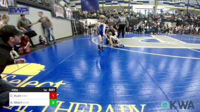 43 lbs Quarterfinal - Colin Hunt, Standfast OKC vs Kolter Short, Newkirk Takedown Club