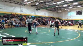 106 lbs Cons. Round 4 - Owen Patchen, MONROEVILLE vs Carmello Kolb, SOLON