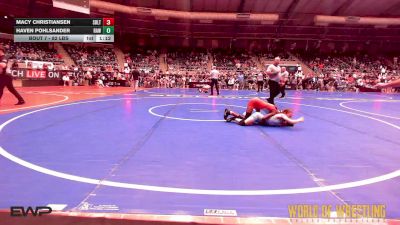 82 lbs Round Of 16 - Macy Christiansen, Sebolt Wrestling Academy vs Haven Pohlsander, Raw Wrestling Club