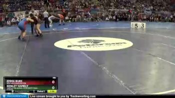 170 lbs Champ. Round 1 - Kenley Hamely, Turtle Mountain Community High School vs Emma Buee, Des-Lacs Burlington