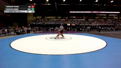 155 lbs Cons. Semi - Maryah Jones, Goddard HS vs Addison Vogel, Bonner Springs HS