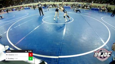 100 lbs Round Of 16 - Madison Owens, Hennessey Takedown Club vs Cambry Suskey, Team Tulsa Wrestling Club