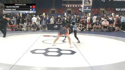 95 lbs Quarters - Alliya Walker, Virginia vs Aamina Ajaz, Michigan