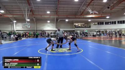 130 lbs Cons. Round 3 - Ella Stoodt, Benjamin Logan vs Yasmin Lopes, Batavia