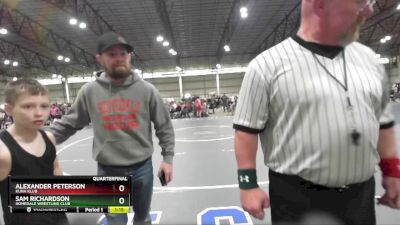 62B Quarterfinal - Sam Richardson, Homedale Wrestling Club vs Alexander Peterson, Kuna Klub