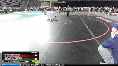 70 lbs Semifinal - Brooklyn Carter, Mat Demon Wrestling Club vs Peyton Portrey, Big Cat Wrestling Club