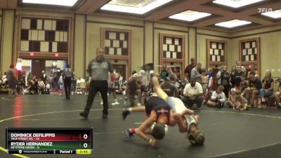 65 lbs Finals (8 Team) - RYDER HERNANDEZ, Keystone Krush vs Dominick Defilippis, Yale Street WC