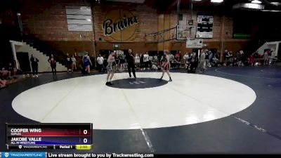100 lbs Semifinal - Cooper Wing, Suples vs JaKobe Valle, All In Wrestling